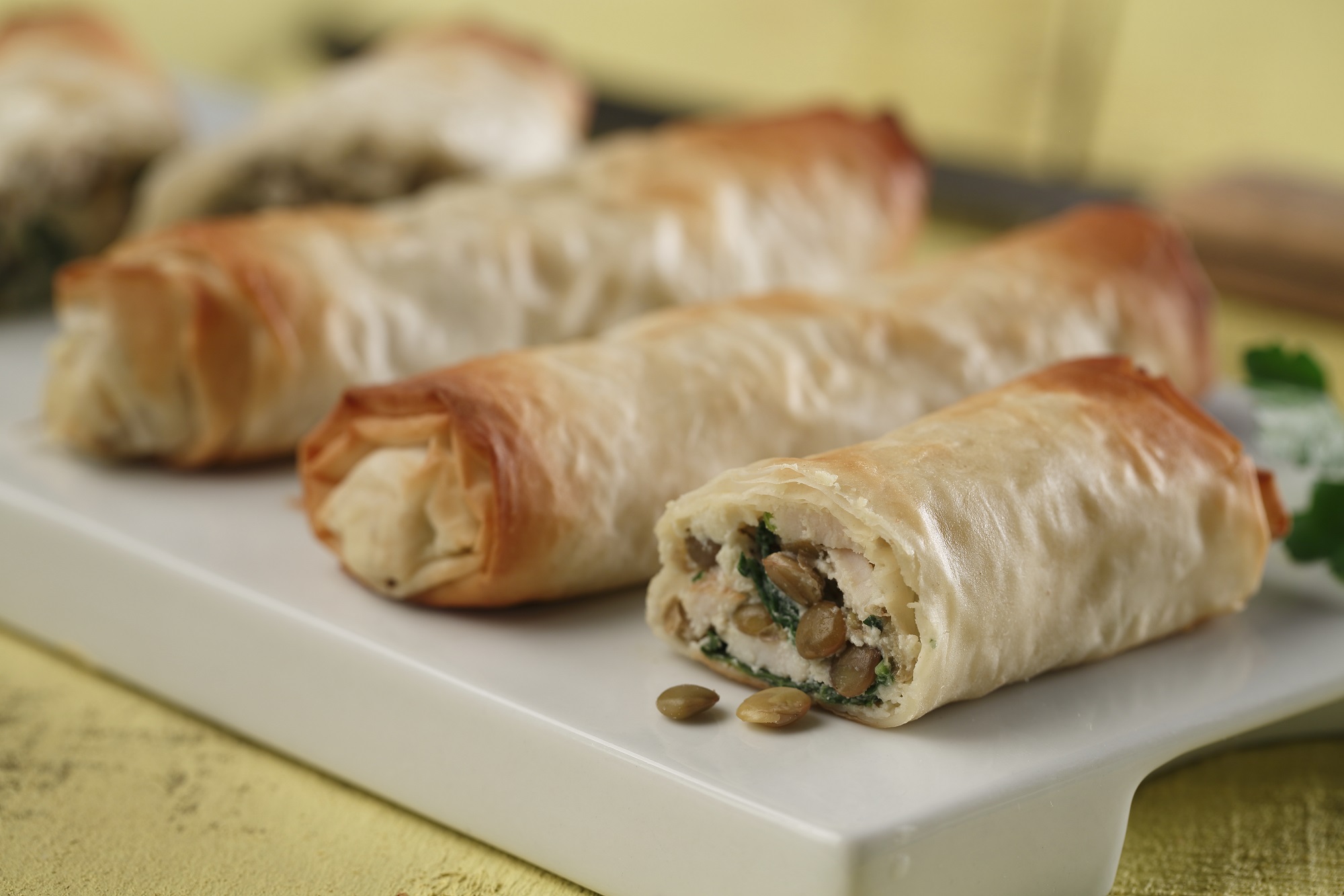 Savoury Lentil, Chicken & Ricotta Phyllo Bundles Lentils.ca