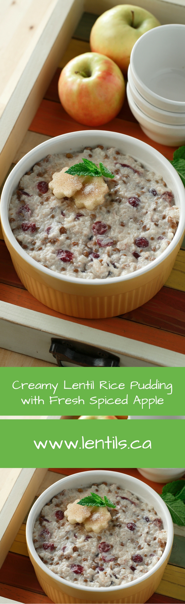 Creamy Lentil Rice Pudding with Fresh Spiced Apple | Lentils.ca